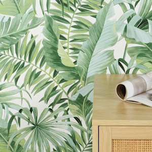 Papier peint Peler & Coller feuilles tropicales