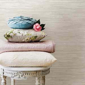 Peel & Stick Wallpaper Striped Cream Weave