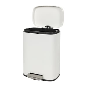 NEKTRA Step Trash Bin White 12 L