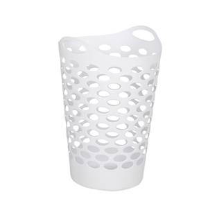 Plastic Laundry Basket White 65 L