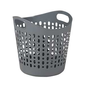 Plastic Laundry Basket Grey 55 L