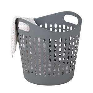 Plastic Laundry Basket Grey 55 L