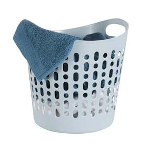 Plastic Laundry Basket Blue 32 L