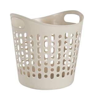Plastic Laundry Basket Beige 32 L