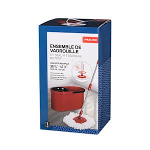 Ensemble de vadrouille à essorage avec seau