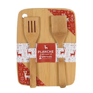 Planche à découper et 2 spatules