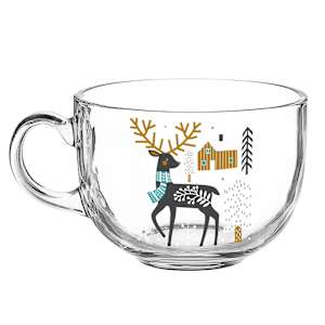 Ensemble de 2 tasses en verre forêt hivernale VERTUO