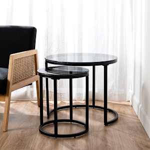 Ensemble de 2 tables d'appoint Jamie VERTUO