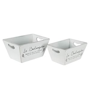 Ensemble de 2 boîtes décoratives en bois VERTUO