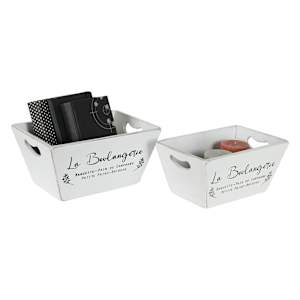 Ensemble de 2 boîtes décoratives en bois VERTUO