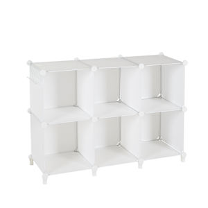 PRATICO White Modular 6-Cube Shelf
