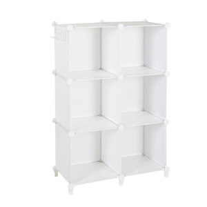 PRATICO White Modular 6-Cube Shelf