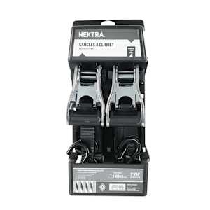 NEKTRA Ratchet Straps 1 in. x 14 ft. Pkg/2