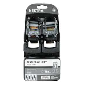 NEKTRA Ratchet Straps 1 in. x 15 ft. Pkg/2