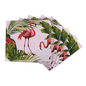 Serviettes de table flamants roses Pqt/20