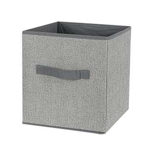Panier de rangement Cube gris 10 1/4 po