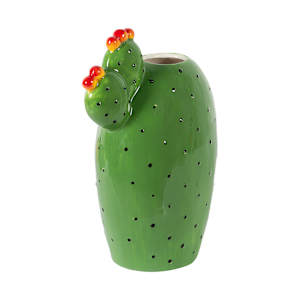 VERTUO Decorative Ceramic Vase Cactus Green
