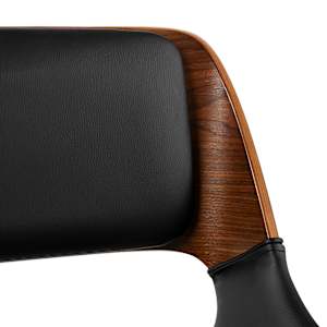 Tabouret Lilo noir et noyer ASTELLA