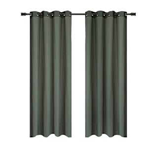 VERTUO Semi-Opaque Grommet Curtains Conifere 54 in. x 84 in. Pkg/2