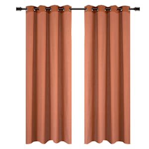 VERTUO Semi-Opaque Grommet Curtains Canyon 54 in. x 84 in. Pkg/2