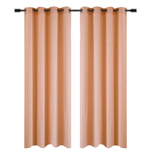 VERTUO Semi-Opaque Grommet Curtains Rose 54 in. x 84 in. Pkg/2