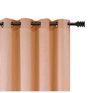 VERTUO Semi-Opaque Grommet Curtains Rose 54 in. x 84 in. Pkg/2