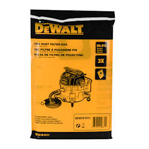 Sacs-filtres haute performance 6-10 gallons Pqt/3 DEWALT
