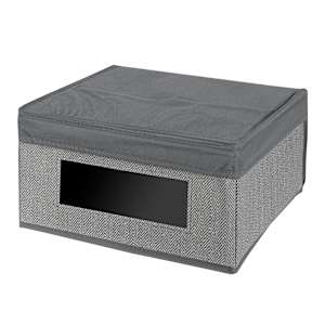 Foldable Storage Box Grey 12 1/4 in.