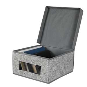 Foldable Storage Box Grey 12 1/4 in.