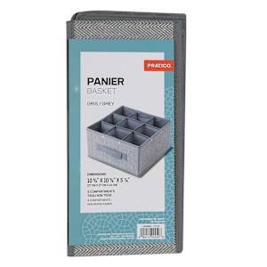 Modular Storage Basket Grey 10 5/8 in.