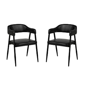 VERTUO Winston Dining Room Chair Black Pkg/2