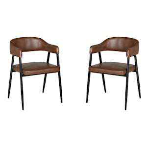 VERTUO Winston Dining Room Chair Brown Pkg/2