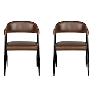 VERTUO Winston Dining Room Chair Brown Pkg/2