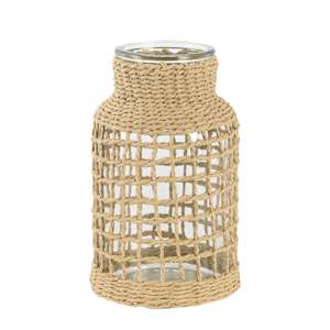 VERTUO Decorative Glass and Natural Rope