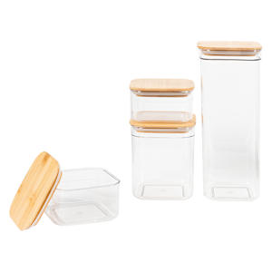 Ensemble de 4 contenants en plastique clair