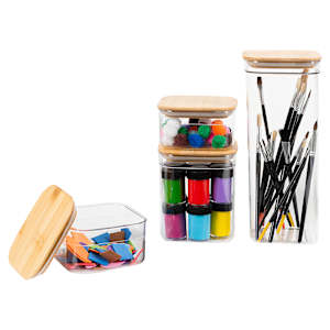Ensemble de 4 contenants en plastique clair