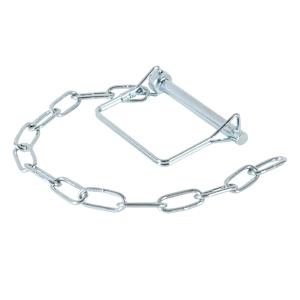 Goupille d'attelage carrée 5/16 po x 3 po avec chaîne 12 po