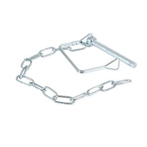 Goupille d'attelage carrée 5/16 po x 3 po avec chaîne 12 po