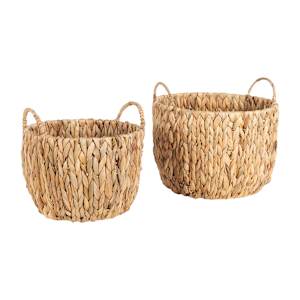 VERTUO Set of 2 Natural Fibres Storage Baskets