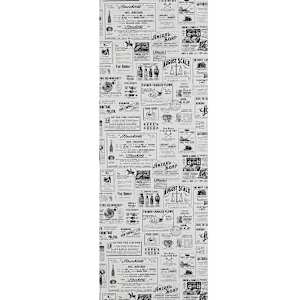 Peel & Stick Wallpaper Published Charcoal