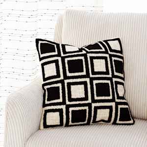 VERTUO Checkerboard Cushion 17 3/4 in. x 17 3/4 in.