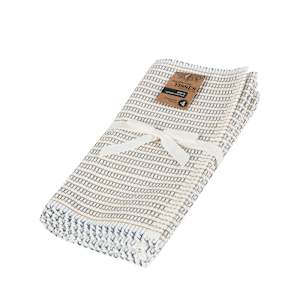 Napperons rectangulaires tissés beige bleu et vert 13 po x 18 7/8 po Pqt/4