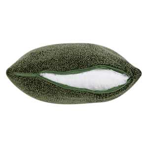 Coussin chenille vert  17 3/4 po x 17 3/4 po ASTELLA
