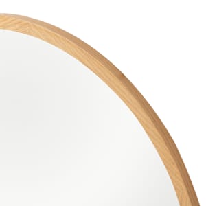 Miroir Vasto rond avec cadre en fibre de bois fini naturel  20 po