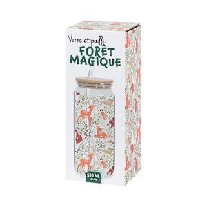 VERTUO Magic Forest Glass and Straw 590 ml