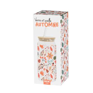 Verre et paille automne 590 ml VERTUO