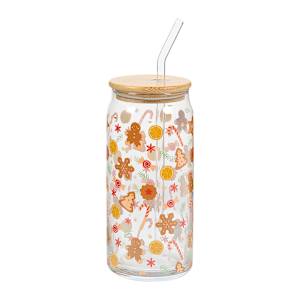 Verre et paille matin de Noël 590 ml VERTUO