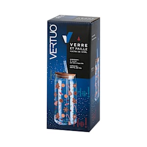 Verre et paille matin de Noël 590 ml VERTUO