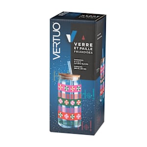 Verre et paille friandises 590 ml VERTUO