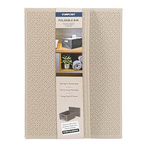 Bac de rangement pliable beige 11 L